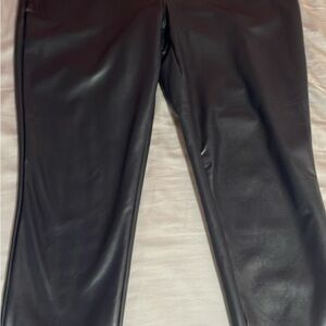 Black Faux Leather Pants